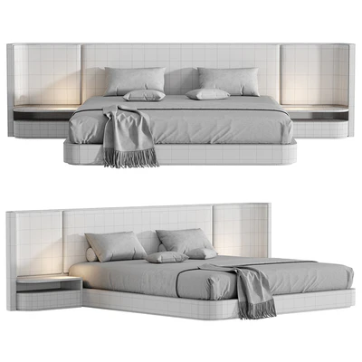Gianna King Size Natural Walnut Wood Bed Frame — Вид 2