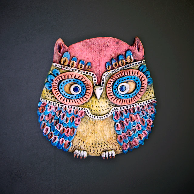 Ceramic panel "Owl" (3 pieces) — Descargar