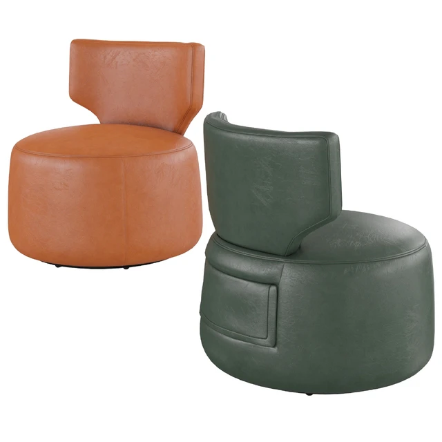 Homary-Green Cute Chair Upholstered Accent Chair Swivel Chair — Descargar