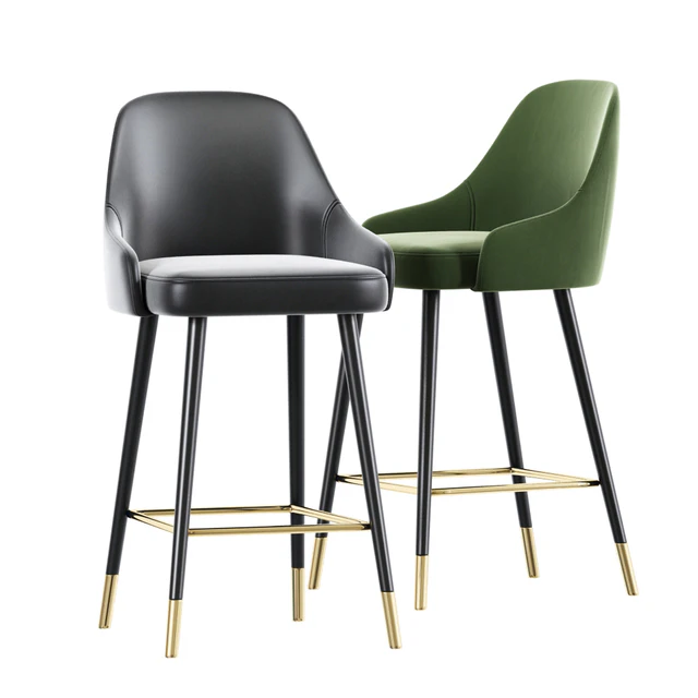 Glam Bar Stool Blue Velvet — Descargar