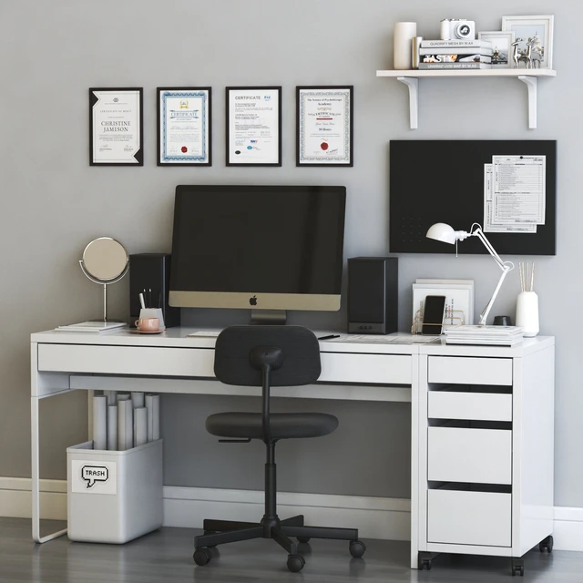 IKEA MICKE scandinavian office workplace set — Descargar