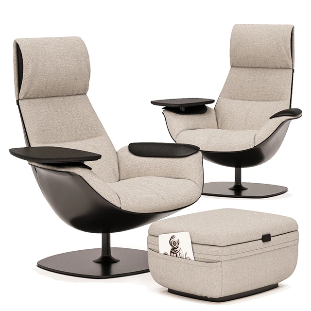 Coalesse Massaud Lounge Chair and Ottoman, 5 colors — Descargar