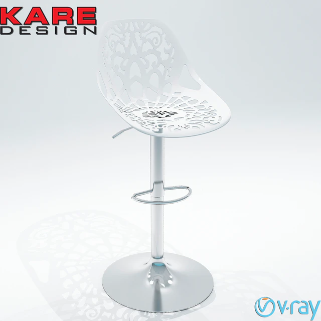 Kare Design Bar Stool Ornament black / white — Descargar