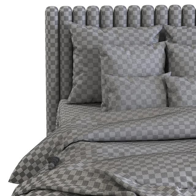 Bed with soft headboard 5 — Descargar