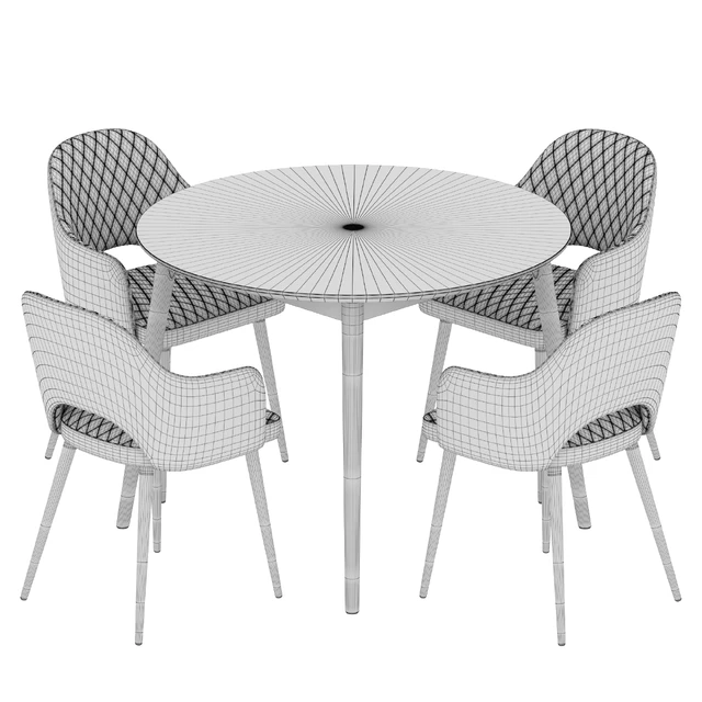 Linda table Leman chair Dining set — Descargar