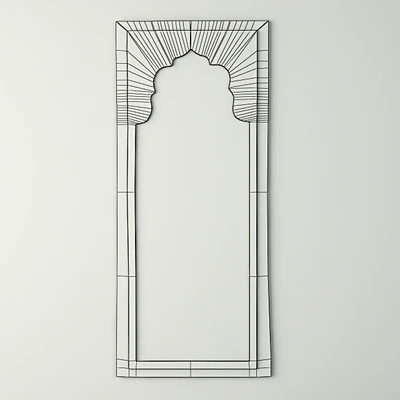 Vintage Wood Moorish Mirror — Ver 2
