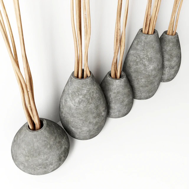 Decor from branches in concrete vases — Descargar
