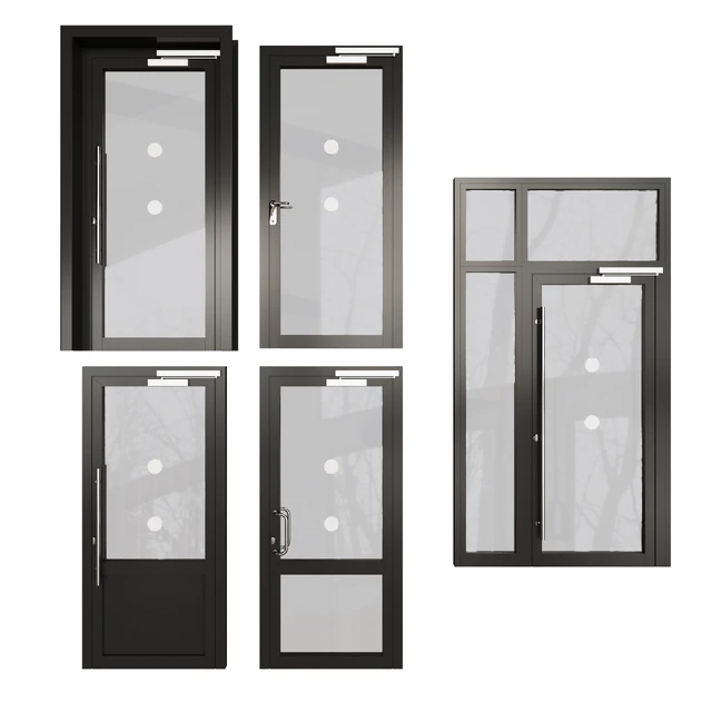Противопожарные витражные двери 02 — Скачать