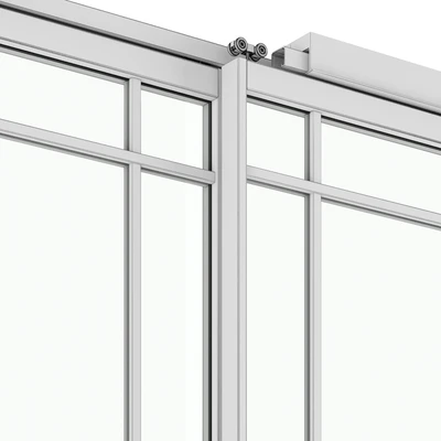 Sliding glass partitions Union in Stratus Slim profile — View 2