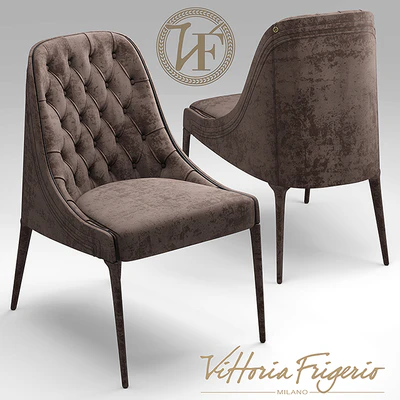 Chair vittoria frigerio Poggi High capitonne, Alfieri table — Ver 2