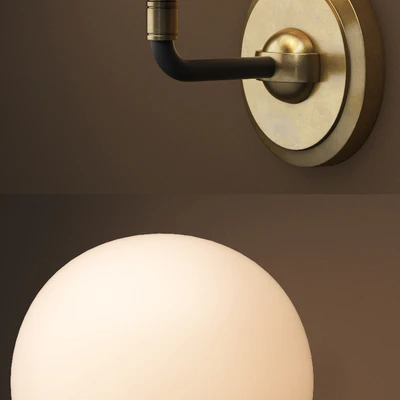 BISTRO GLOBE CLEAR GLASS SINGLE SCONCE — Вид 3