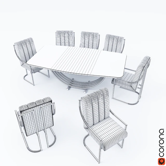 Golden Table and Chair — Descargar