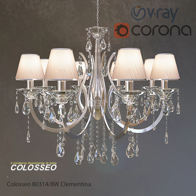 Chandelier Colosseo80314-8W Clementina Chrome — Descargar
