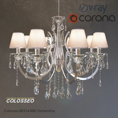 Chandelier Colosseo80314-8W Clementina Chrome — Descargar