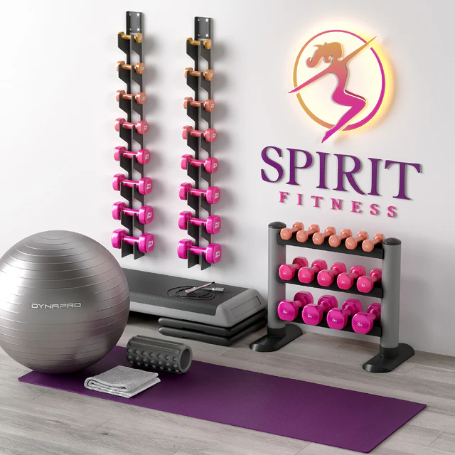 Excellent set for a fitness room. Sport equipment. Set — Descargar