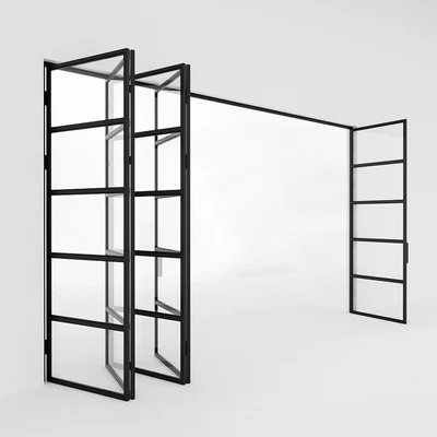 Metal door-accordion in the style of Loft 2 — Ver 2