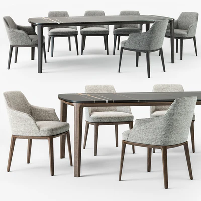 Poliform Sophie armchair Henry table — Ver 1