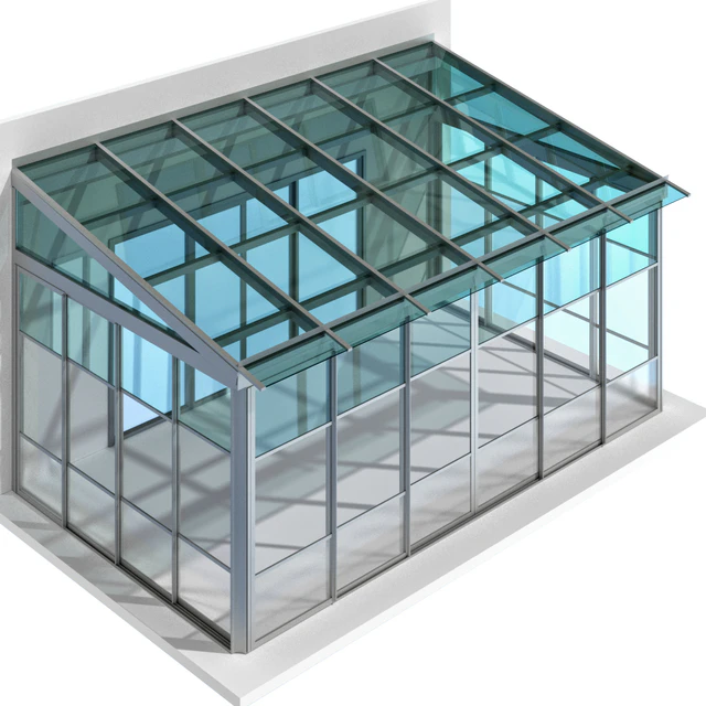 Металлическая застекленная терраса веранда / Metal glazed veranda terrace — Скачать