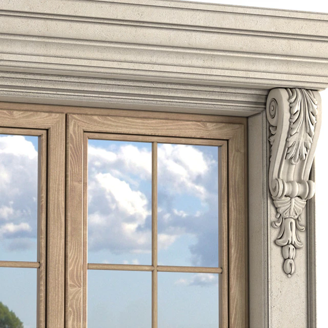 Классическое фасадное окно с наличником .Classical frame window — Скачать