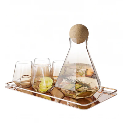 Geometric Glass Decanter Set — Ver 3