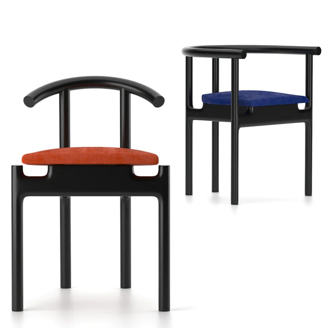 Unika Moblar Inge black / velvet Hans black / velvet Dining chair stool — Descargar