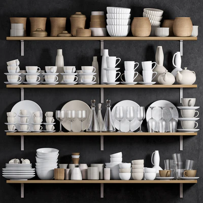 KITCHEN SHELF WITH UTENSILS — Ver 1