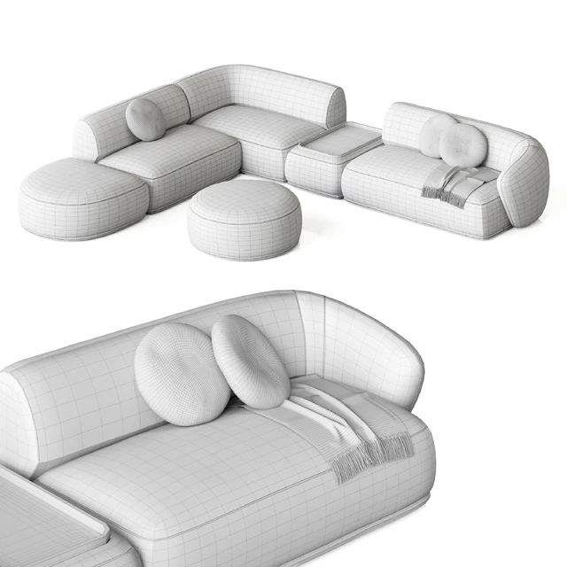 Rene Sofa by Meridiani Set 2 — Descargar