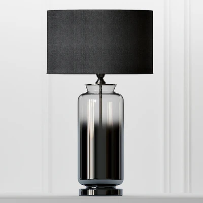 Cox & Cox Gray Smoke Glass Table Lamp — Descargar