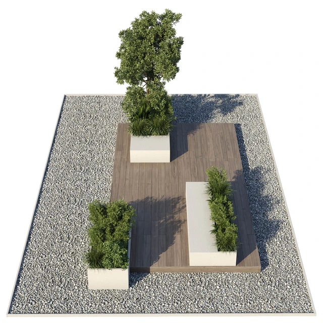 Backyard - Urban Environment Urban Furniture Green Benches 18 corona — Descargar