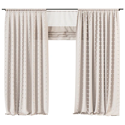 Curtains Pompons for the children`s room — Ver 1