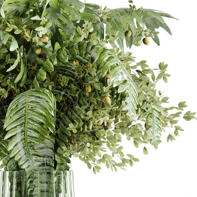 plant bouquet inserted into a glass 03 — Вид 2