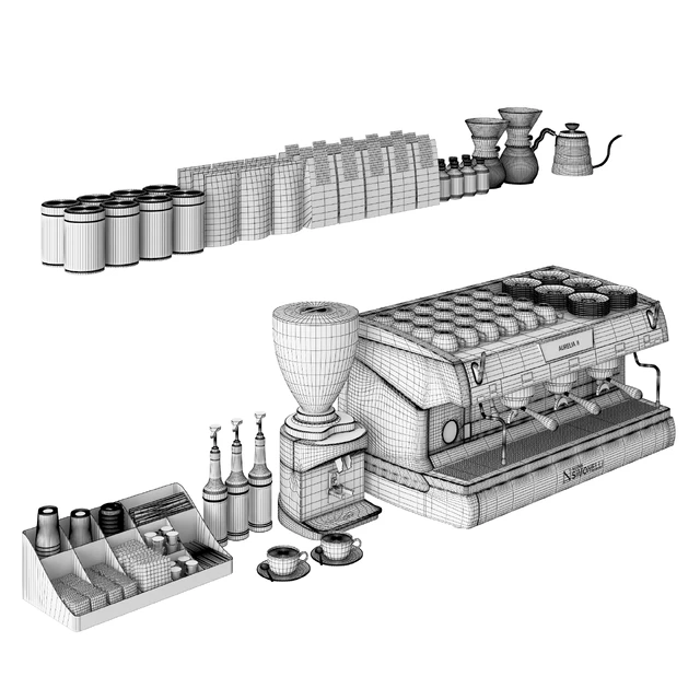 Coffee shop set — Descargar