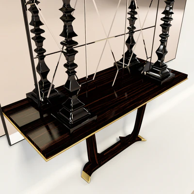 Console with mirror and lamps Transition by CASALI — Ver 2