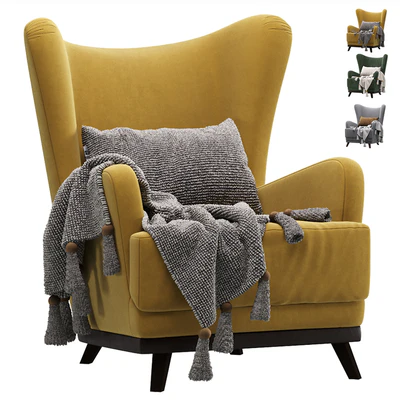 Armchair Oxford Velvet Yellow by Divan.ru / Кресло Оксфорд Velvet Emerald — Вид 1