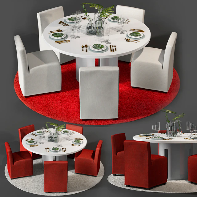 MERIDIANI Gong table, Wess chair, Flos IC S2 — Descargar