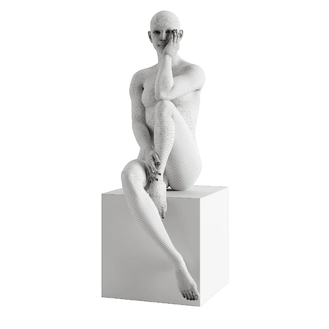Finesse Decor Antoinette Doll Sculpture With Base — Скачать