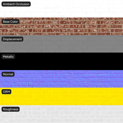 spotted running bond brick wall texture red — View 4