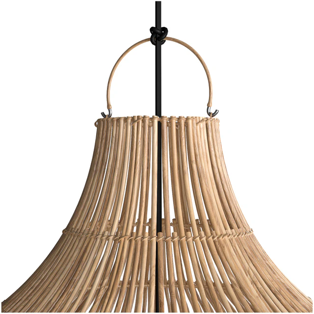 Fishtrap dome bamboo wicker natural lamp — Скачать