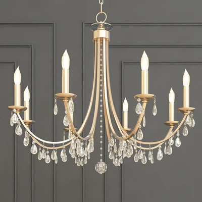 Hampton 8-Light Drum Shade Chrome Chandelier — Скачать