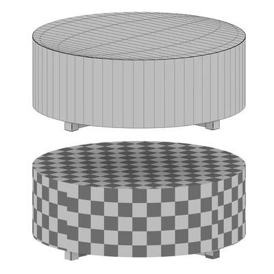 Dillon Natural Yukas Round Wood Coffee Table (Crate and Barrel) — Ver 3
