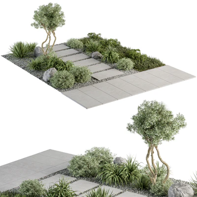 Urban Furniture / Architecture Environment with Plants- Set 29.5 — Ver 1