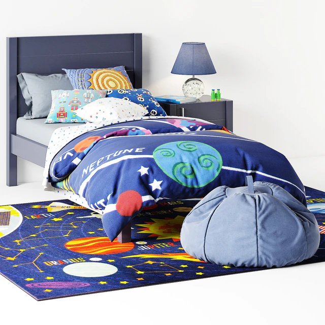 bed Uptown Navy Blue Bed from Crate & Barrel curbstone Kids Uptown Navy Blue Nightstand — Descargar