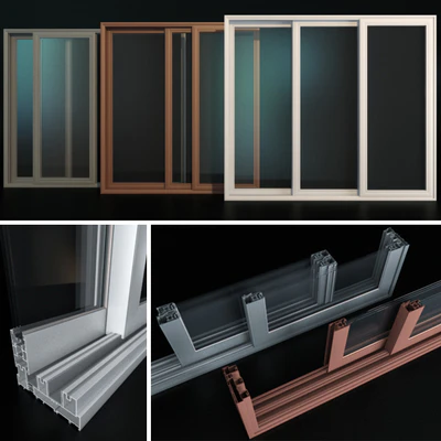 Sliding Stained Glass Aluminum Doors — Ver 1