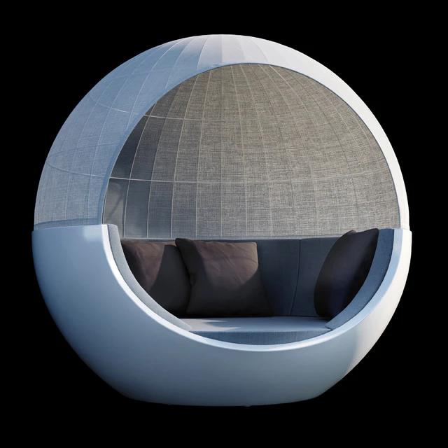 Deck chair Vondom ULM Moon with roof — Descargar