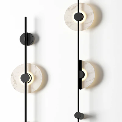 Alabaster Orb Vertical Wall Sconce — Вид 2