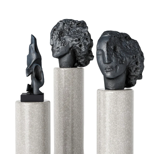 face and abstract pedestal — Download
