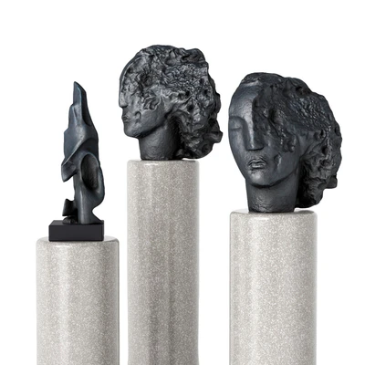 face and abstract pedestal — View 2