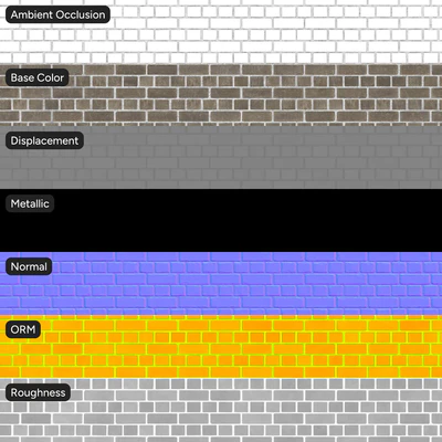 reclaimed english bond brick wall texture ash — View 3