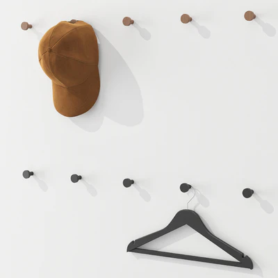 Outerwear and cap on hooks Set 01 — Ver 2