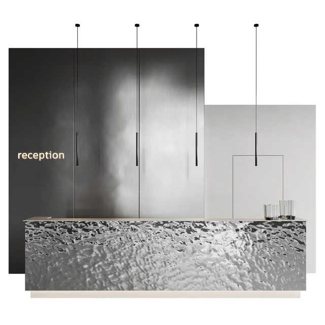 metal water reception desk — Descargar